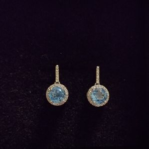 SS Blue Topaz Earrings